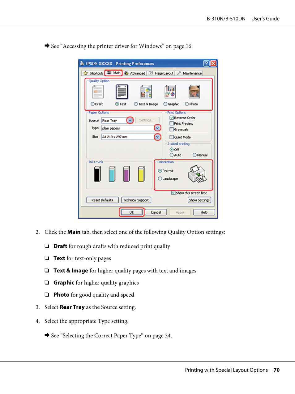 Epson B 510DN User Manual | Page 70 / 218