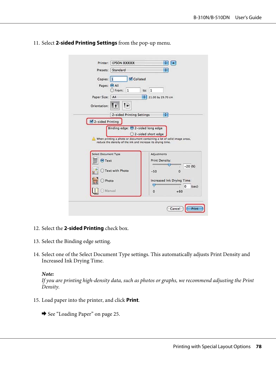 Epson B 510DN User Manual | Page 78 / 218