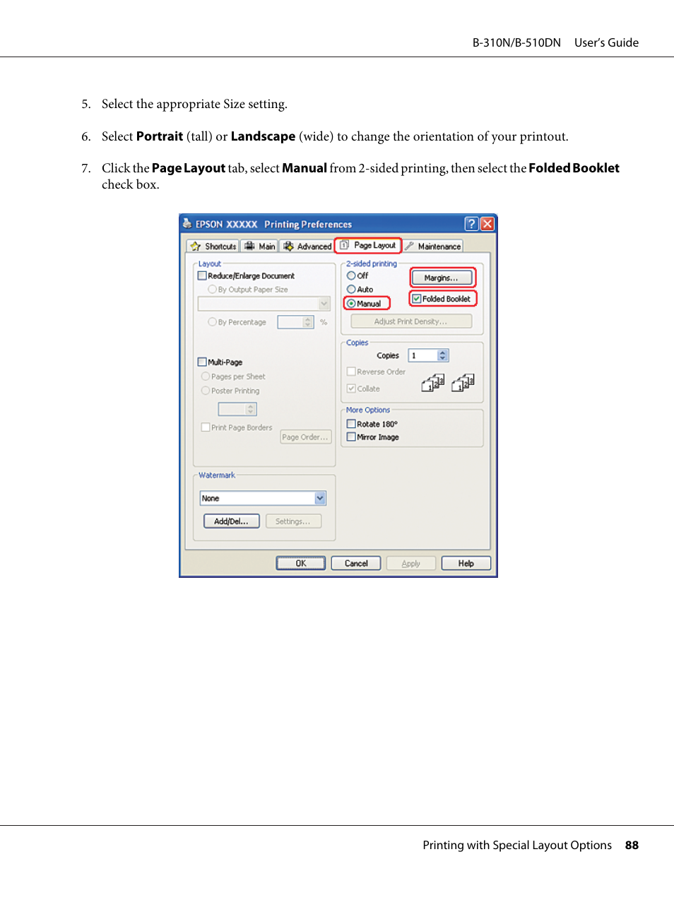 Epson B 510DN User Manual | Page 88 / 218