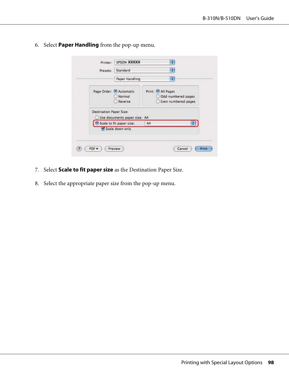 Epson B 510DN User Manual | Page 98 / 218