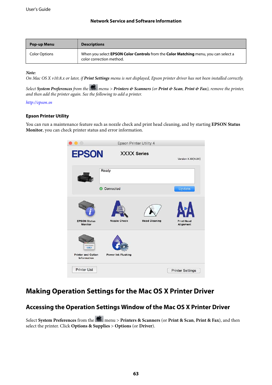 Epson L805 User Manual | Page 63 / 93