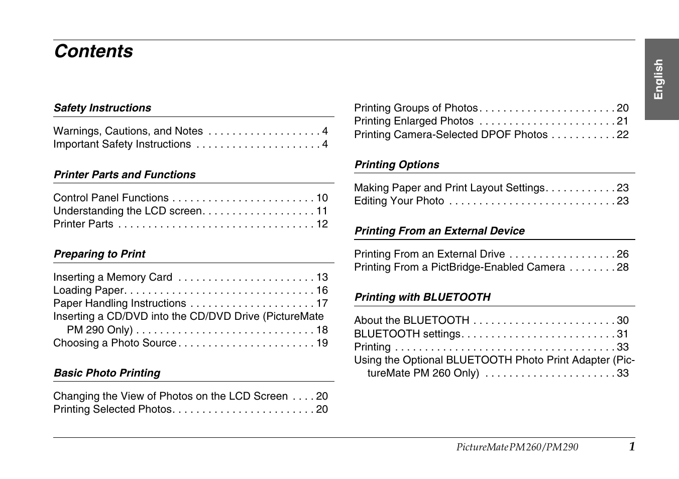 Epson PictureMate PM290 User Manual | 72 pages