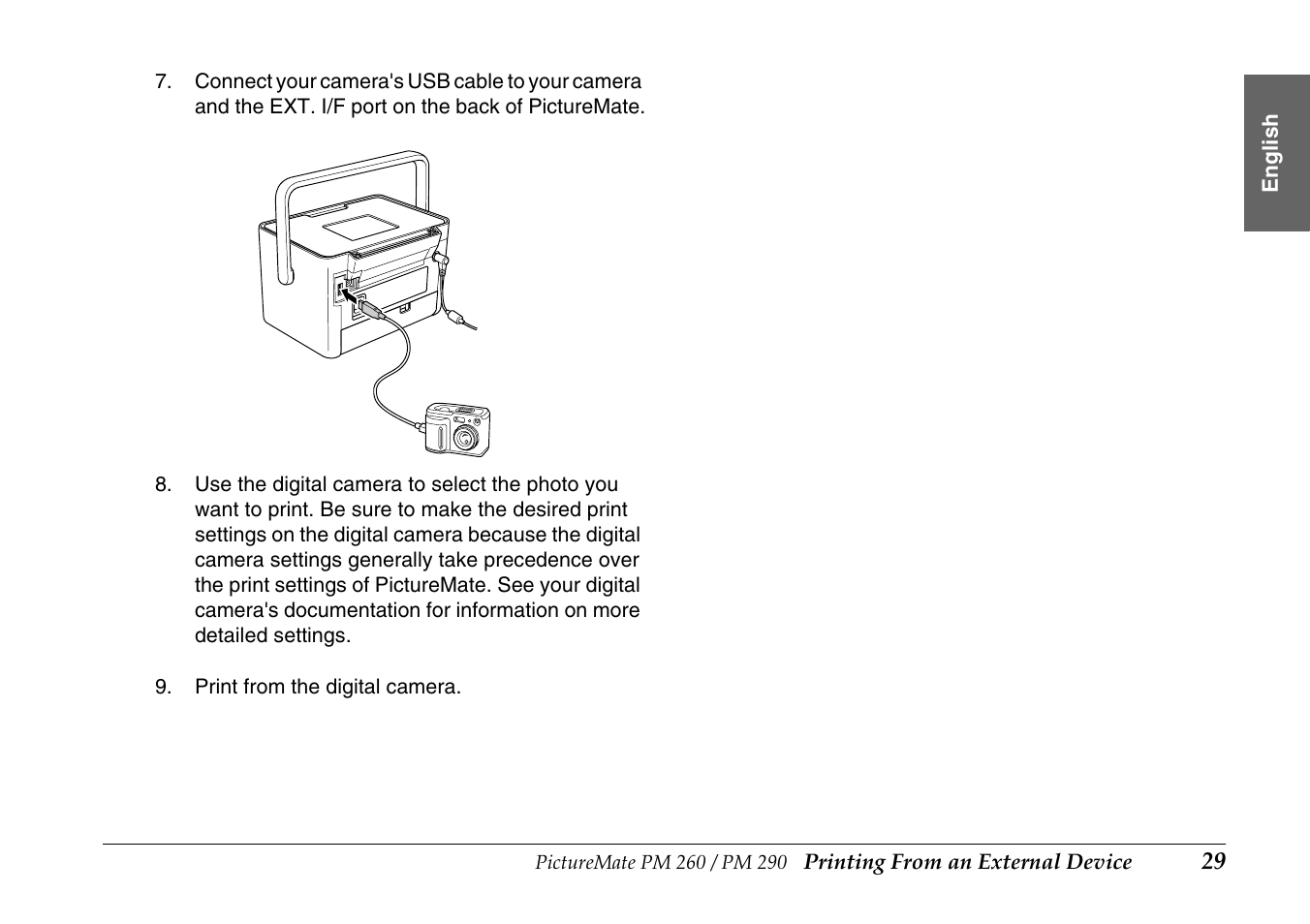 Epson PictureMate PM290 User Manual | Page 29 / 72