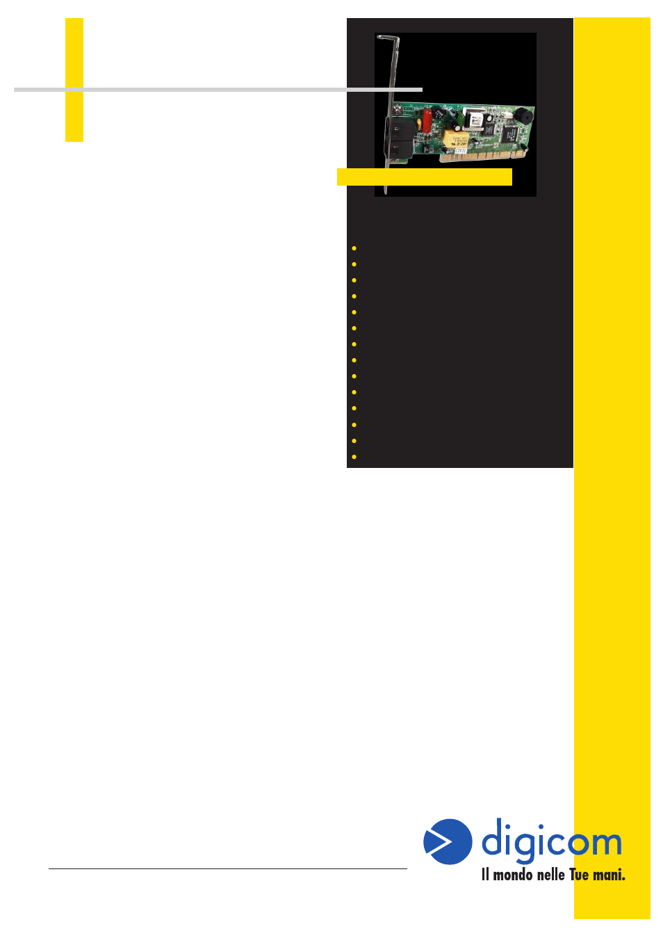 Digicom PCI V92L User Manual | 1 page