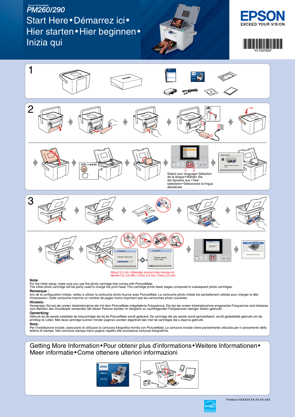 Epson PictureMate PM290 User Manual | 2 pages
