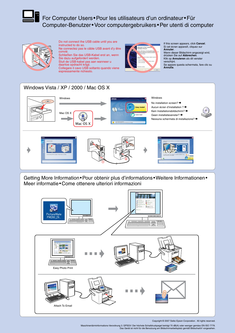 Epson PictureMate PM290 User Manual | Page 2 / 2