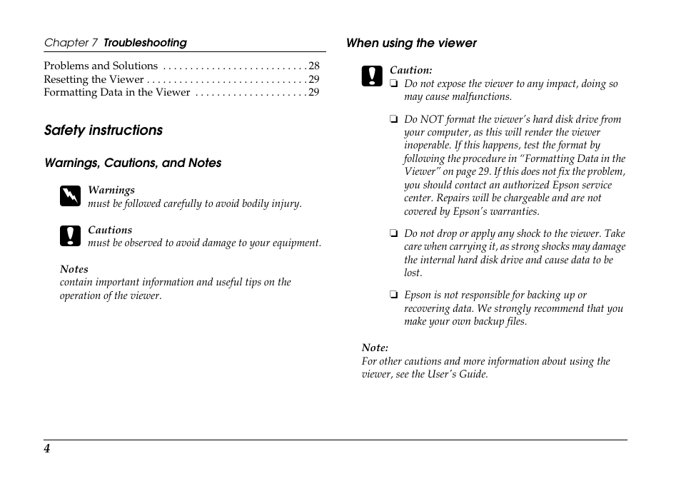 Epson P-7000 User Manual | Page 4 / 29