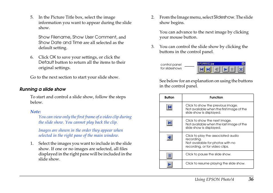 Epson PhotoPC 3100Z User Manual | Page 36 / 80