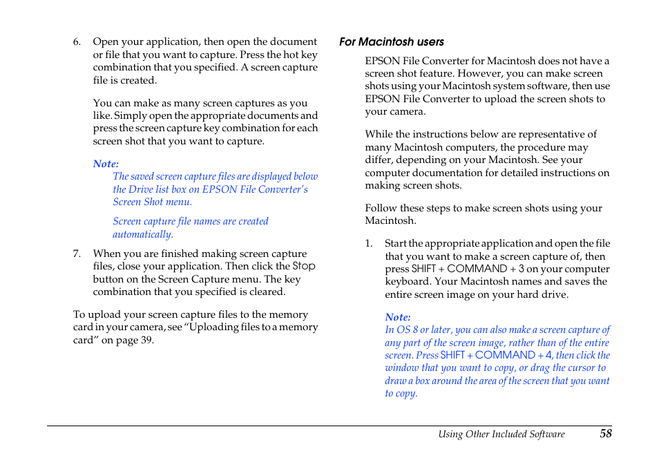 Epson PhotoPC 3100Z User Manual | Page 58 / 80