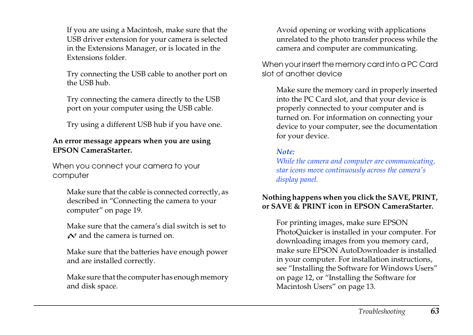 Epson PhotoPC 3100Z User Manual | Page 63 / 80