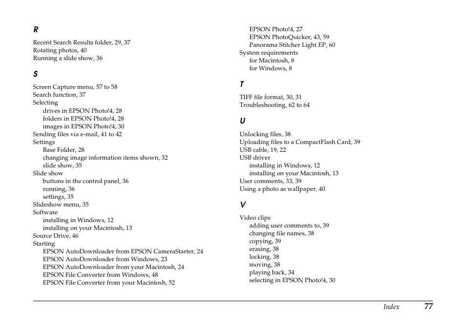 Epson PhotoPC 3100Z User Manual | Page 77 / 80
