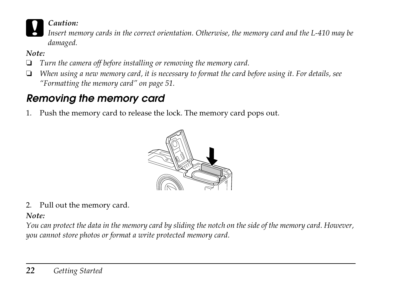 Epson PhotoPC L-410 User Manual | Page 22 / 98