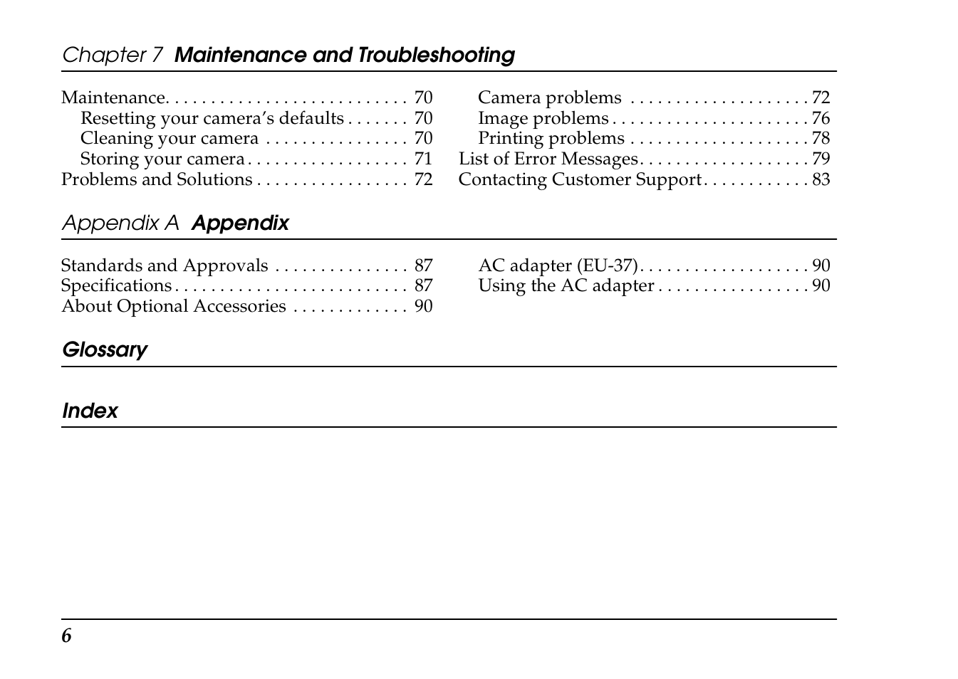 Epson PhotoPC L-410 User Manual | Page 6 / 98