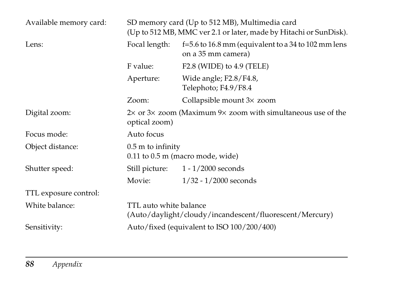 Epson PhotoPC L-410 User Manual | Page 88 / 98