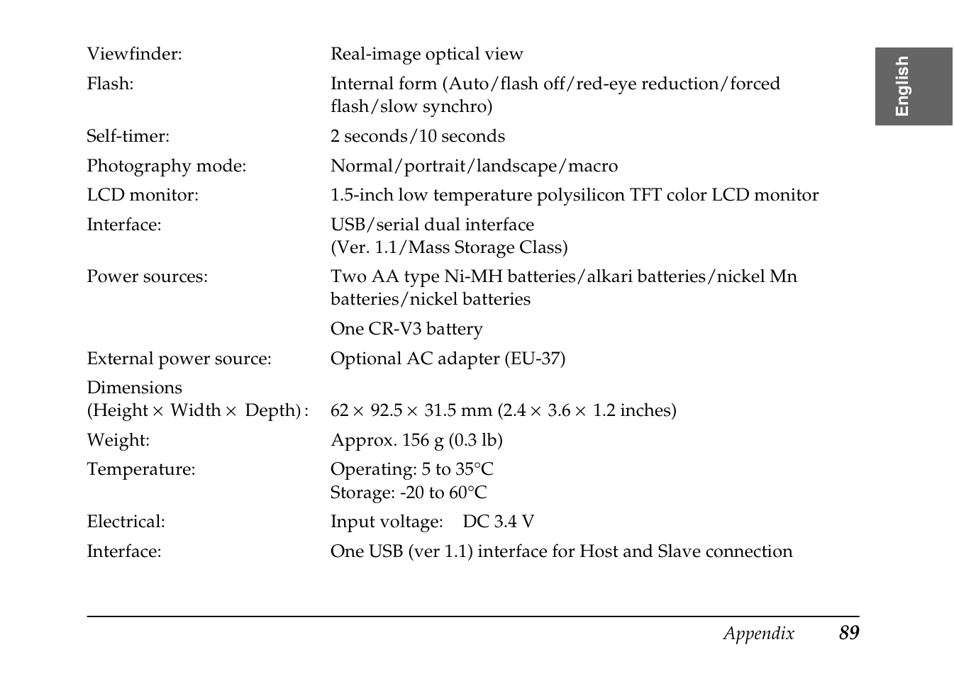 Epson PhotoPC L-410 User Manual | Page 89 / 98