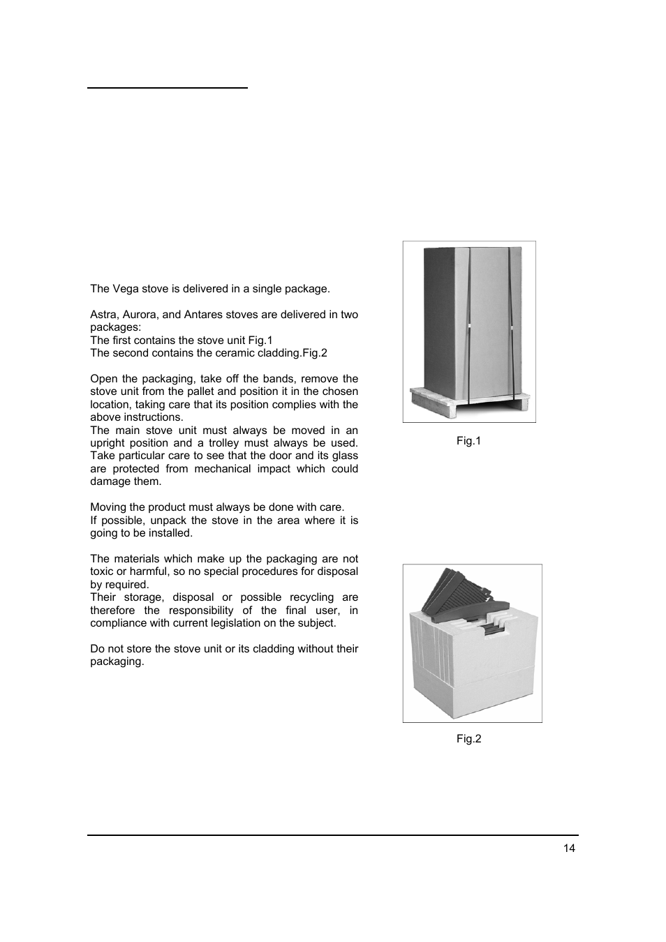 2 preparation | MCZ Antares '03 User Manual | Page 15 / 61