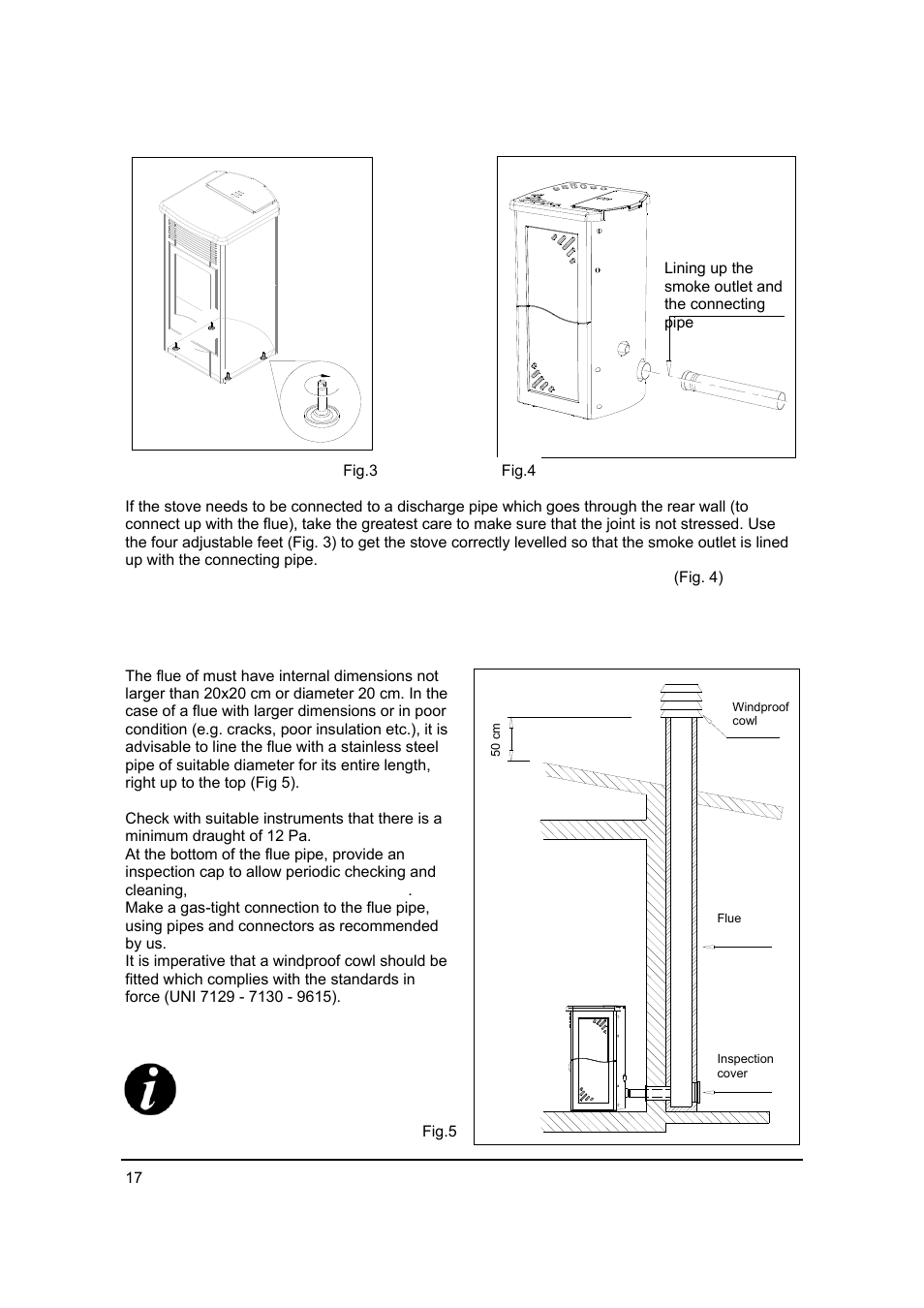 5 connection to the flue | MCZ Antares '03 User Manual | Page 18 / 61