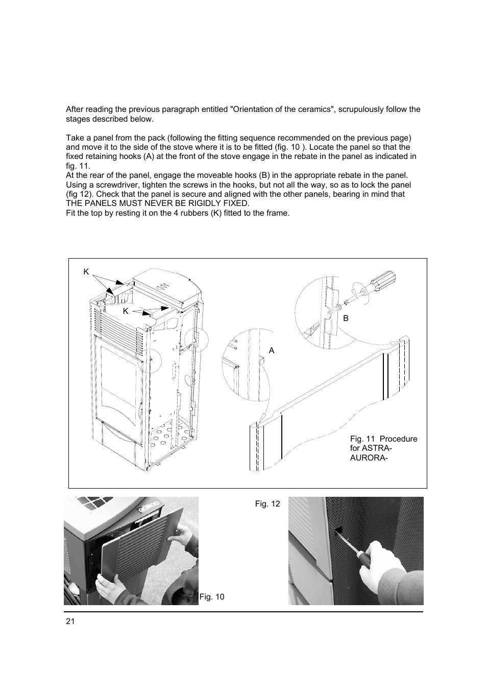 MCZ Antares '03 User Manual | Page 22 / 61