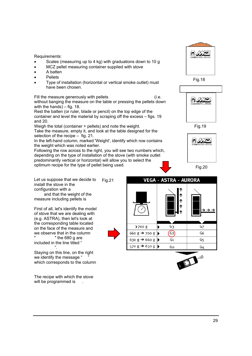MCZ Antares '03 User Manual | Page 30 / 61
