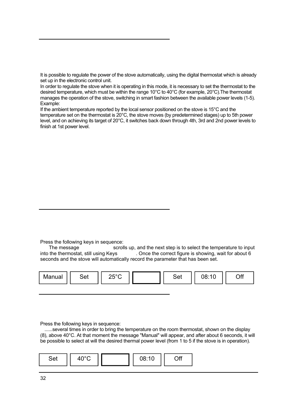 13 moving from manual operation to automatic, 14 moving from automatic operation to manual | MCZ Antares '03 User Manual | Page 33 / 61