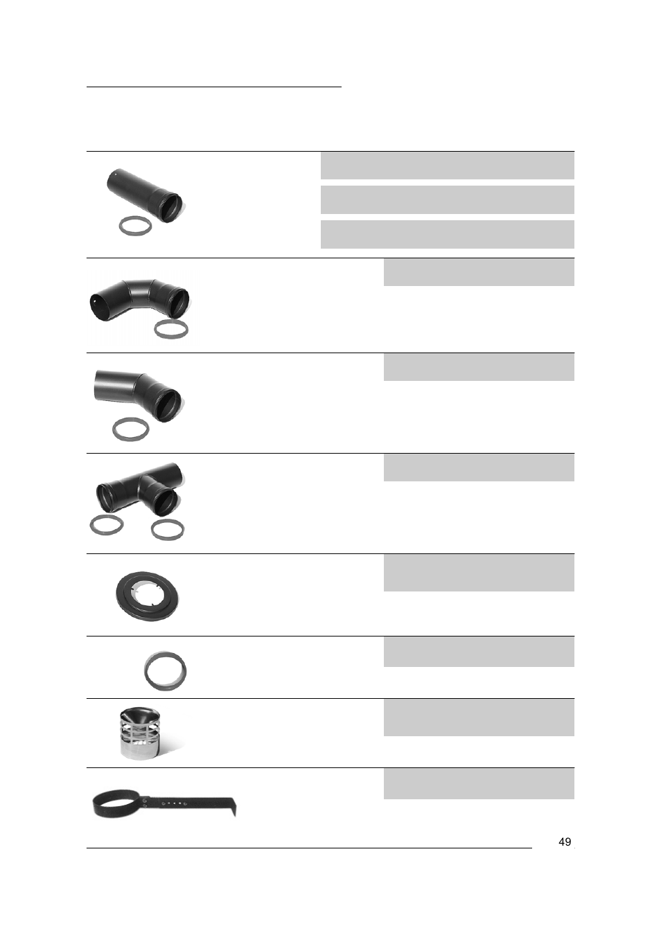 Accessories for pellet stoves | MCZ Antares '03 User Manual | Page 50 / 61