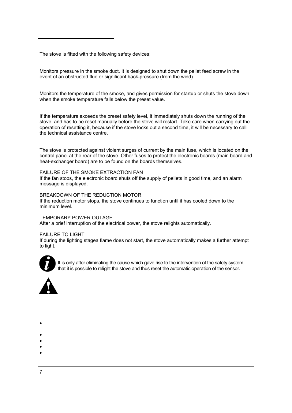 4 safety devices, Attention | MCZ Antares '03 User Manual | Page 8 / 61