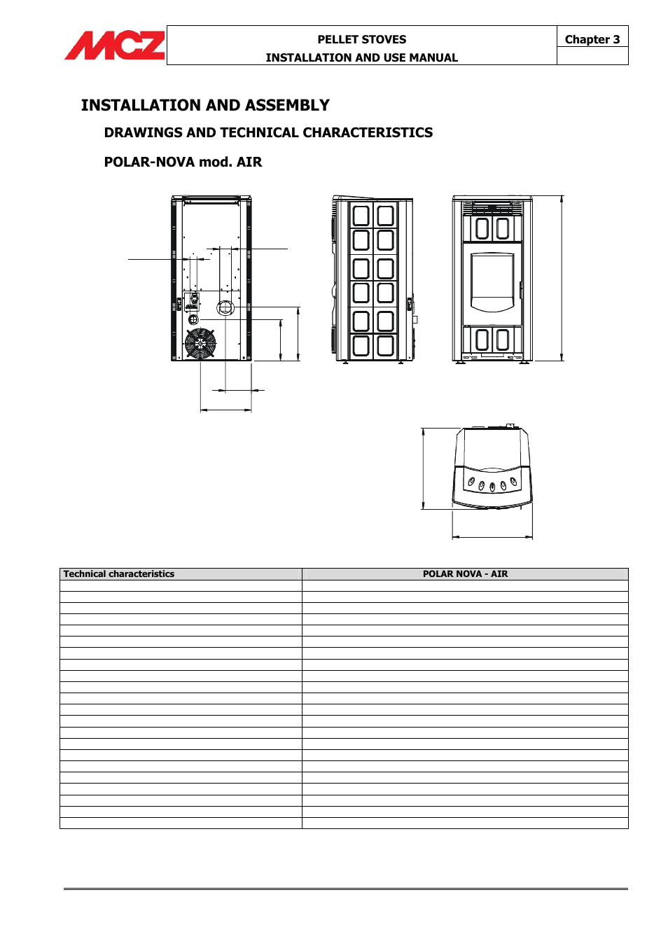Installation and assembly | MCZ Athos MULTIAIR User Manual | Page 16 / 53