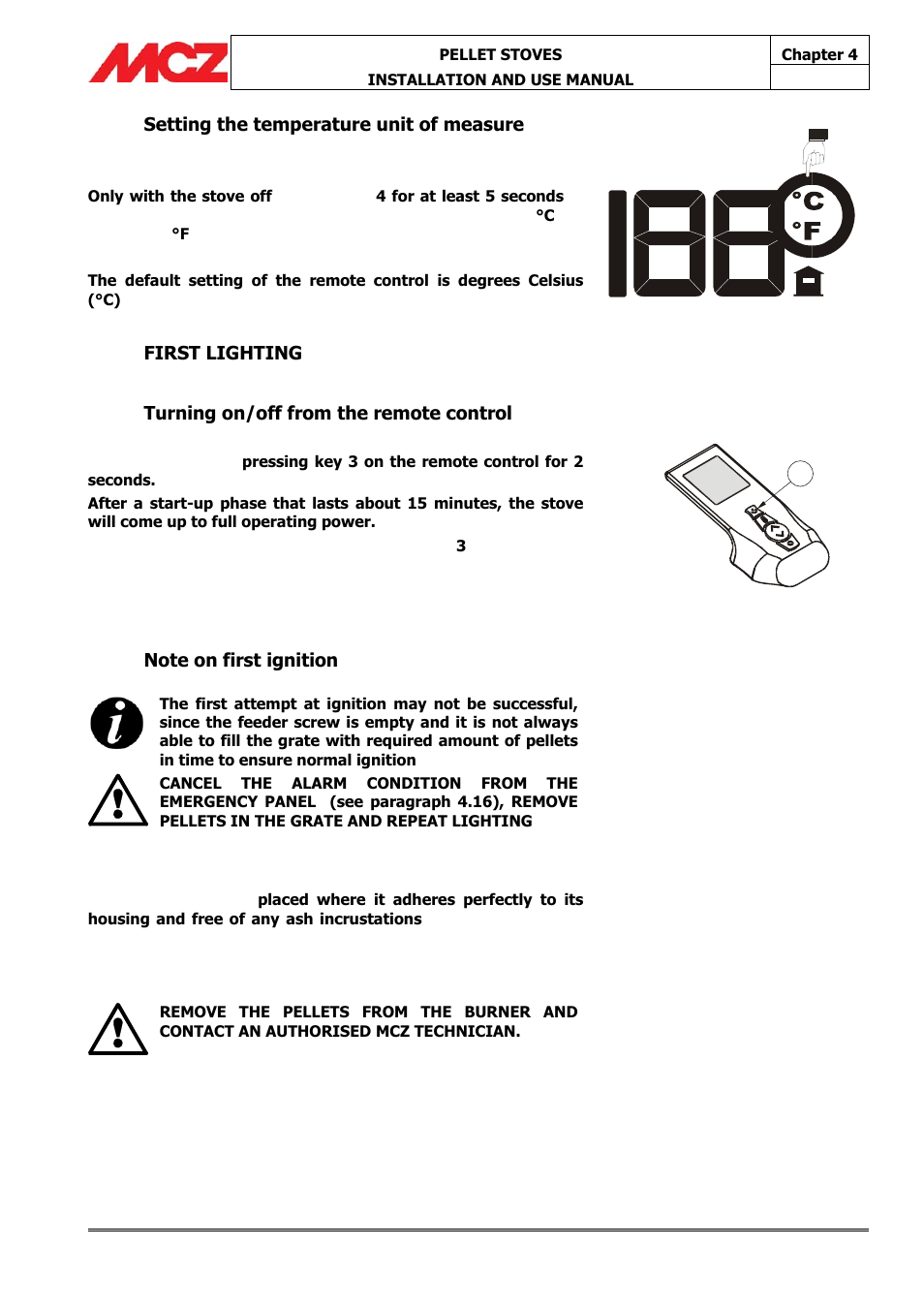 Setting the temperature unit of measure | MCZ Athos MULTIAIR User Manual | Page 30 / 53