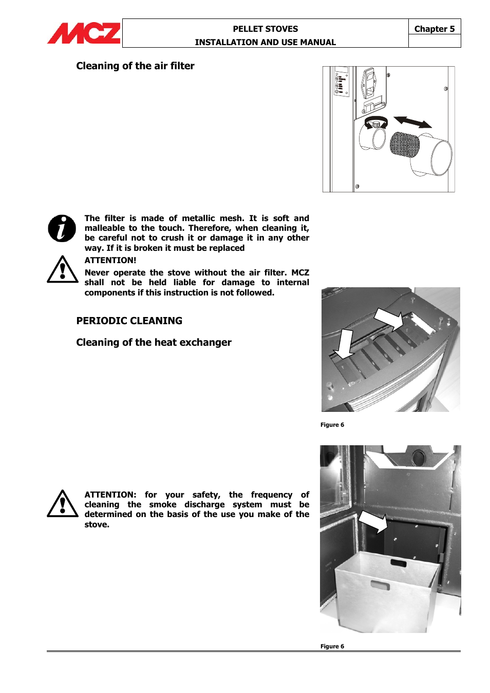 Cleaning of the air filter | MCZ Athos MULTIAIR User Manual | Page 48 / 53