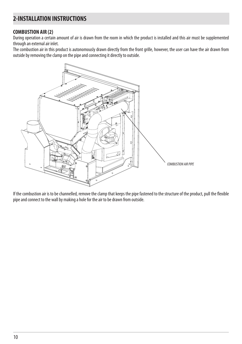 Installation instructions | MCZ Boxtherm 60 Pellet User Manual | Page 12 / 52