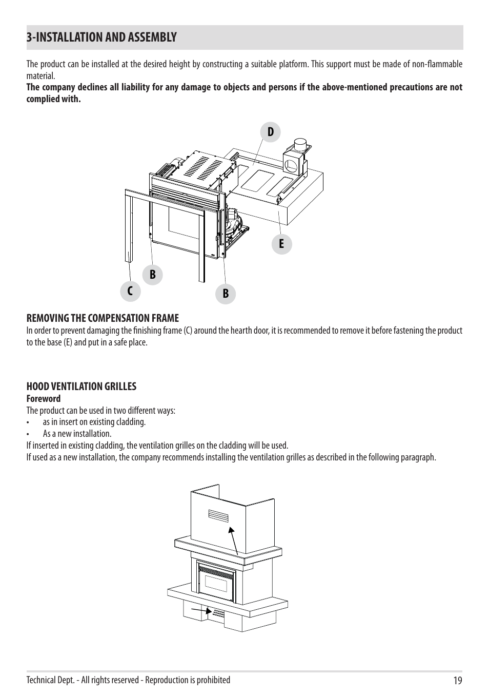 Installation and assembly | MCZ Boxtherm 60 Pellet User Manual | Page 21 / 52