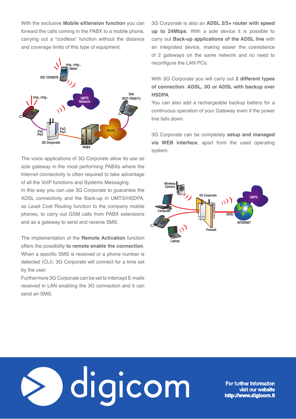 Digicom 3G Gateway HSUPA 2M User Manual | Page 2 / 3