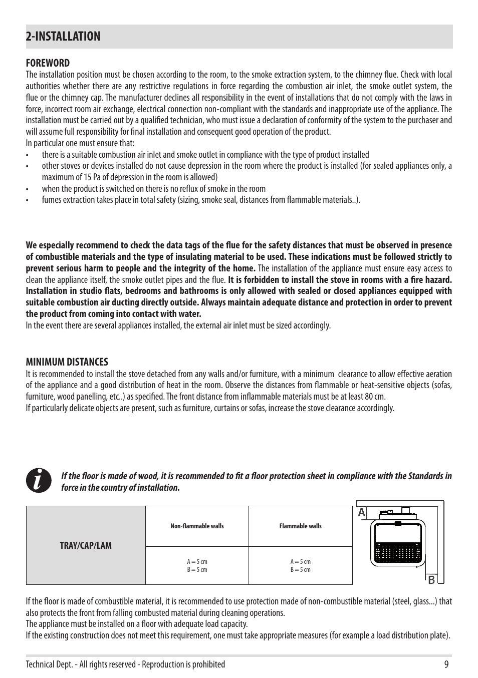 Installation | MCZ Cap NATURAL User Manual | Page 11 / 76