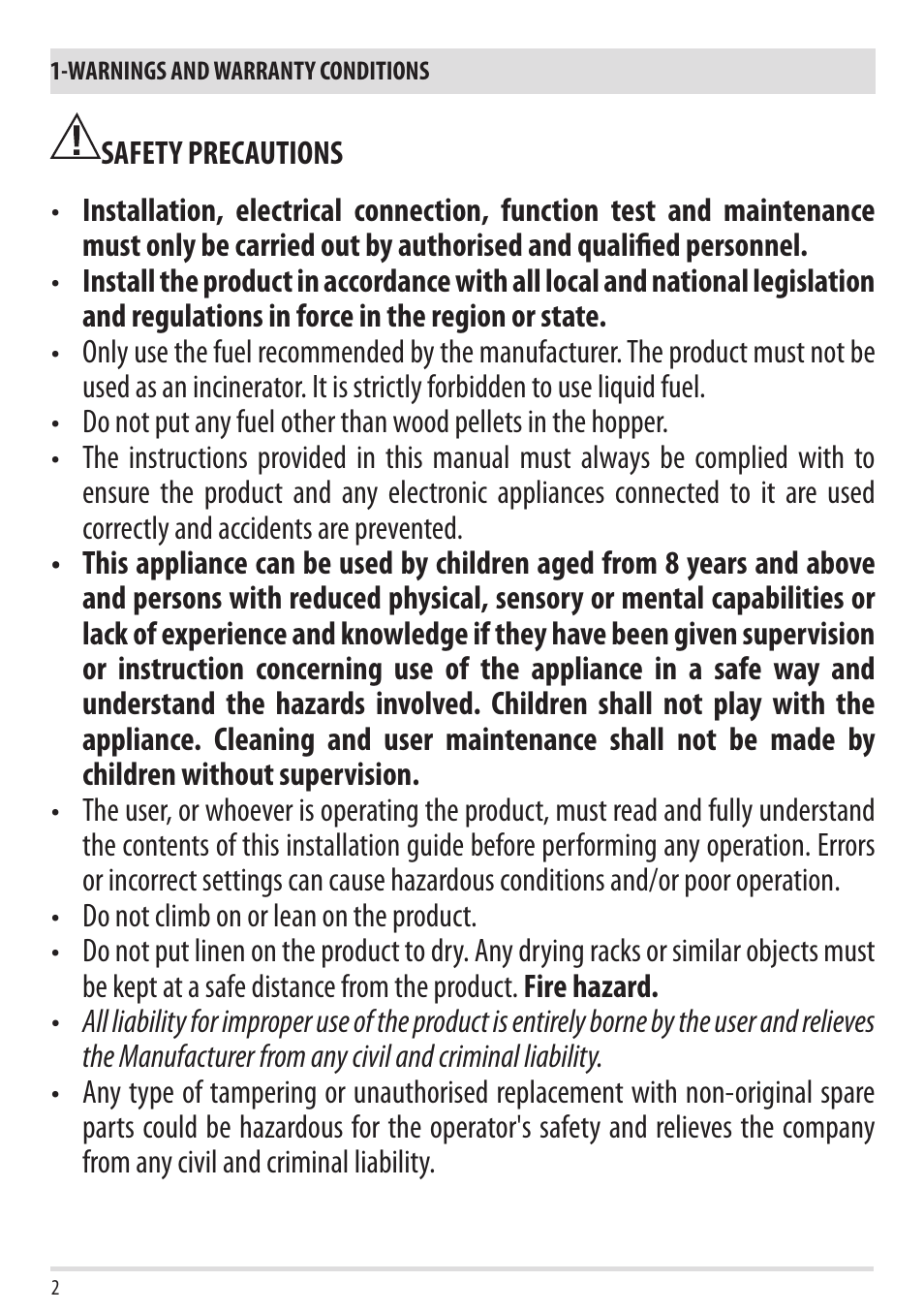 MCZ Cap NATURAL User Manual | Page 4 / 76