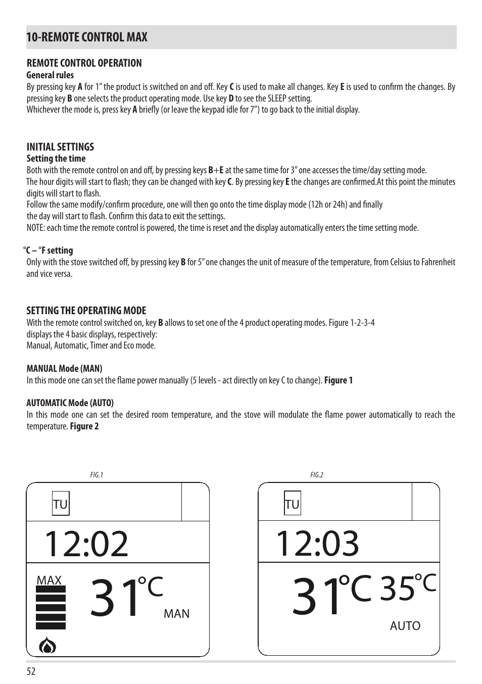 MCZ Cap NATURAL User Manual | Page 54 / 76