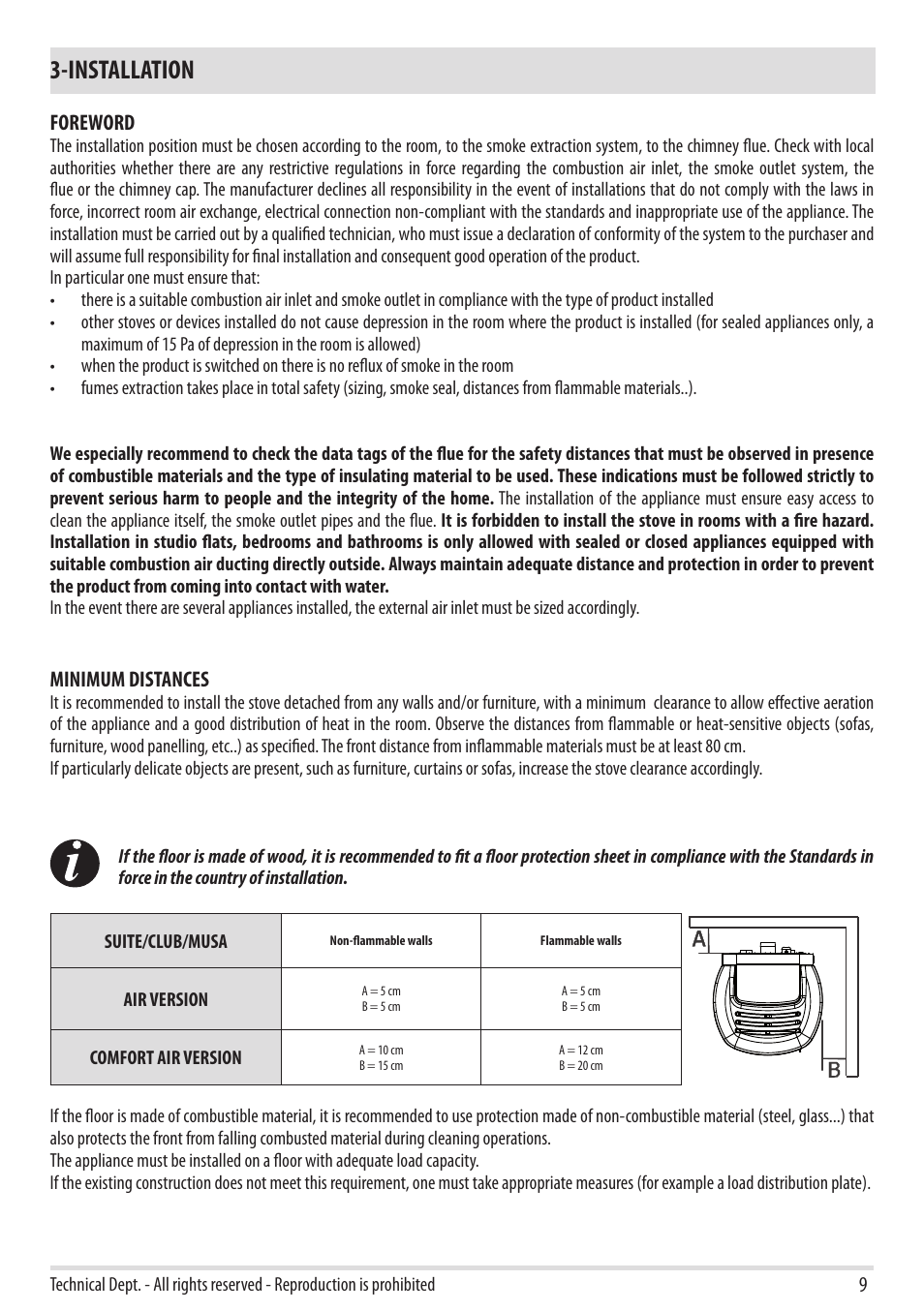 Installation | MCZ Club 2.0 AIR User Manual | Page 11 / 76