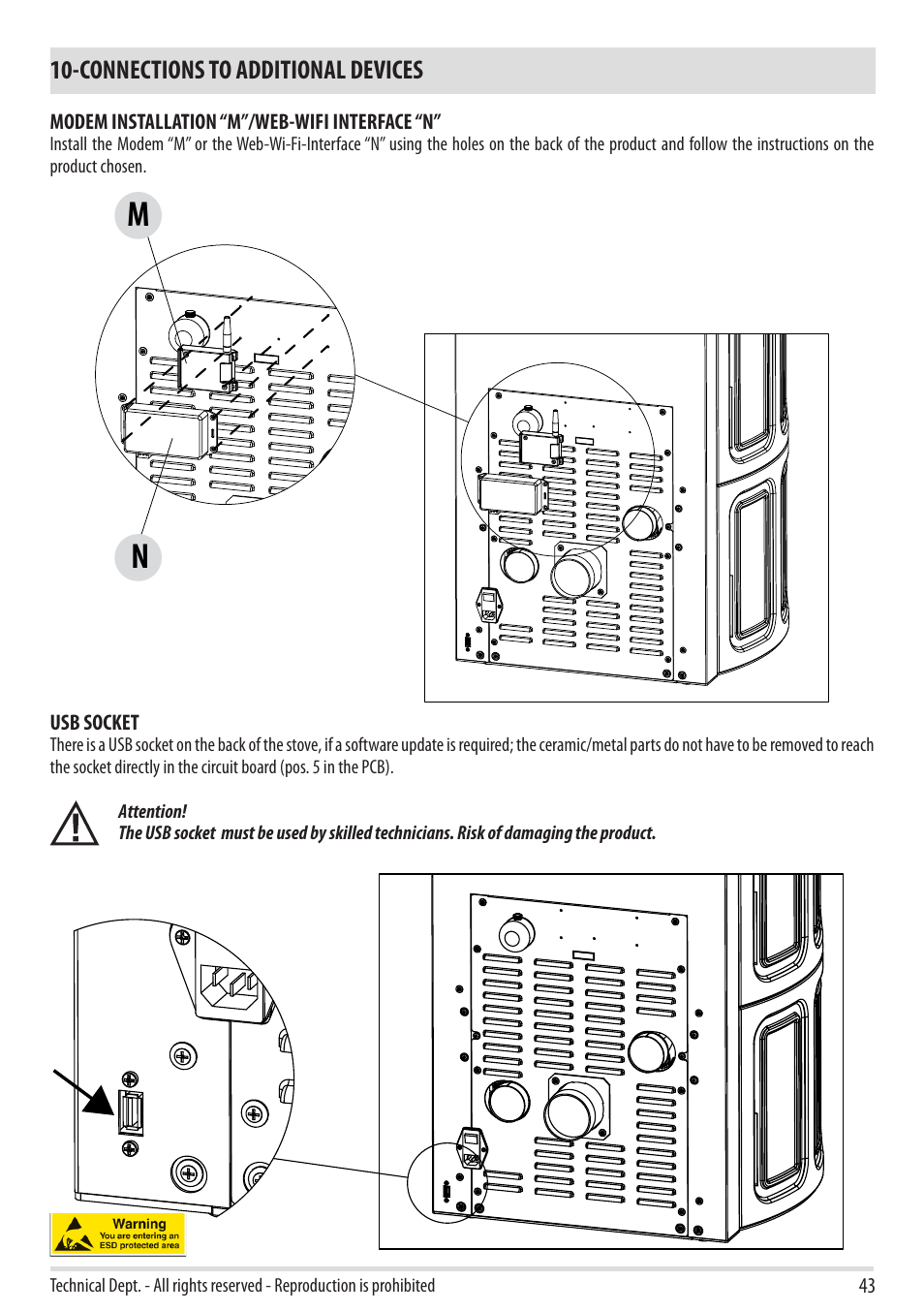 Connections to additional devices | MCZ Club 2.0 AIR User Manual | Page 45 / 76