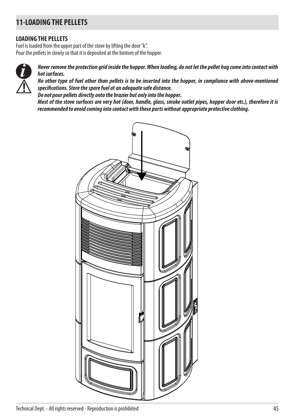 Loading the pellets | MCZ Club 2.0 AIR User Manual | Page 47 / 76