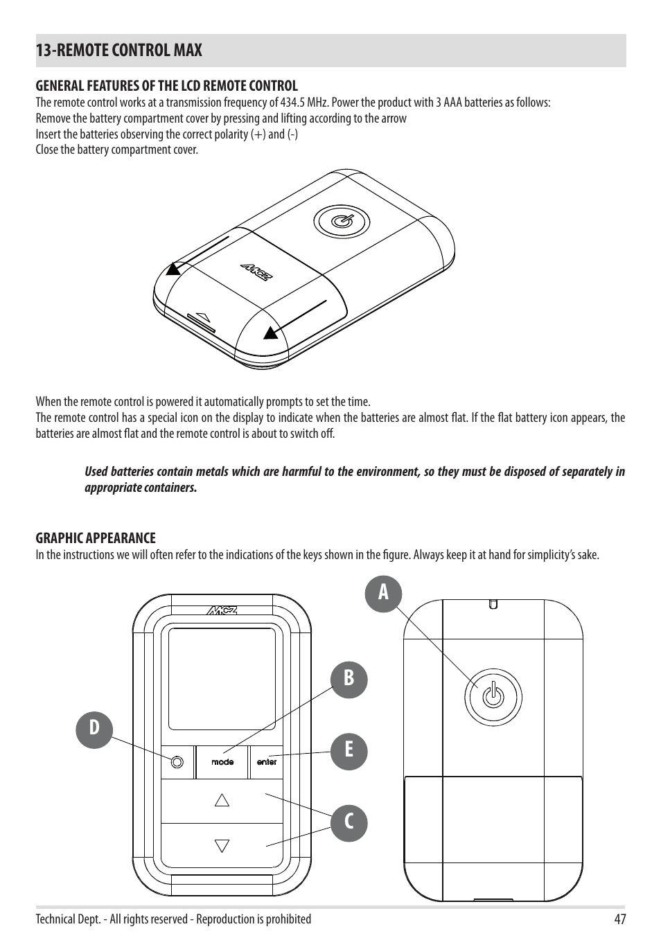 Ab e c | MCZ Club 2.0 AIR User Manual | Page 49 / 76