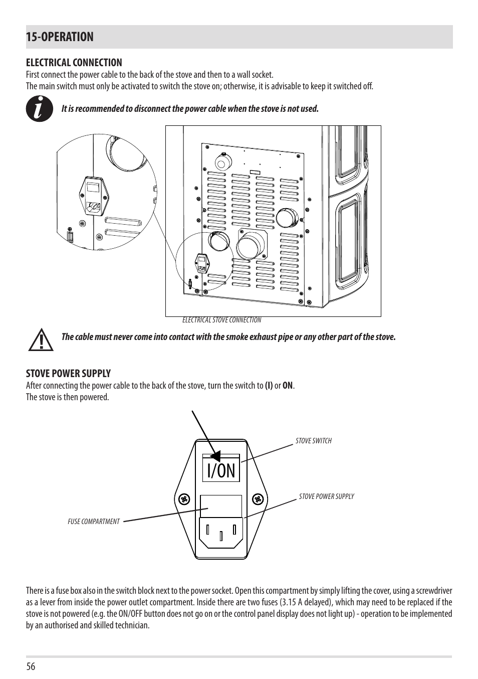 I/on, Operation | MCZ Club 2.0 AIR User Manual | Page 58 / 76