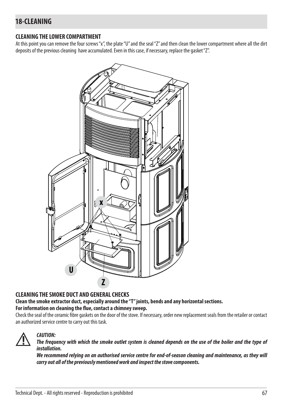 Uz x, Cleaning | MCZ Club 2.0 AIR User Manual | Page 69 / 76