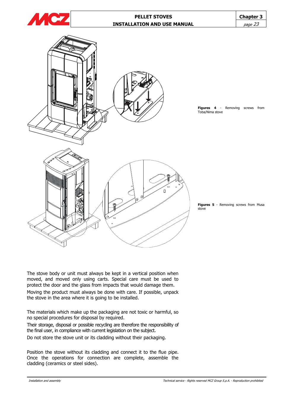 MCZ Club AIR User Manual | Page 23 / 68