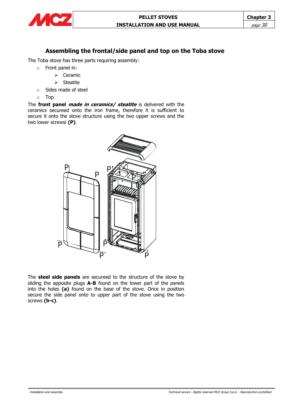 MCZ Club AIR User Manual | Page 30 / 68