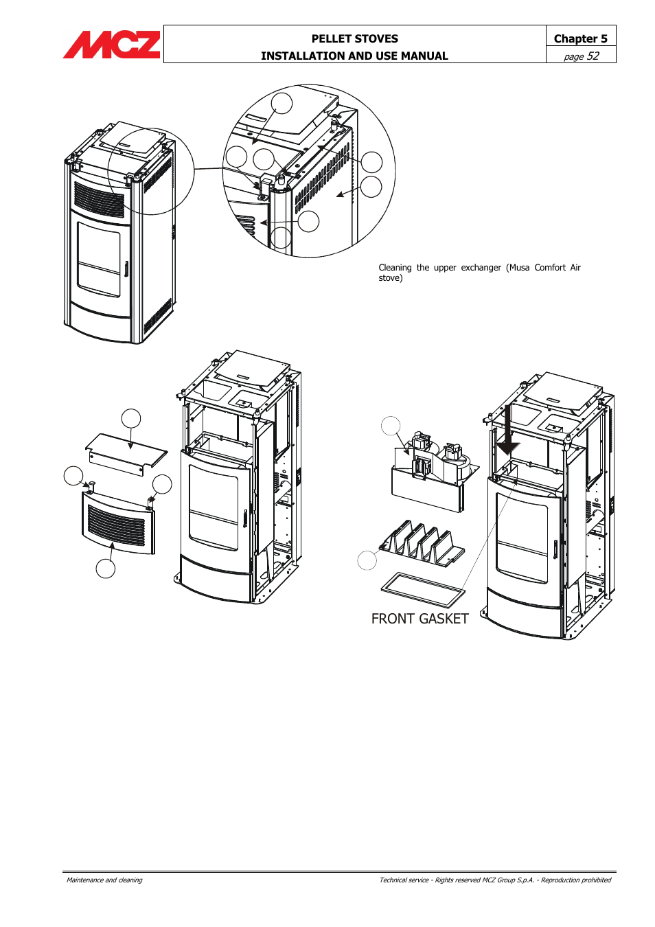 MCZ Club AIR User Manual | Page 52 / 68