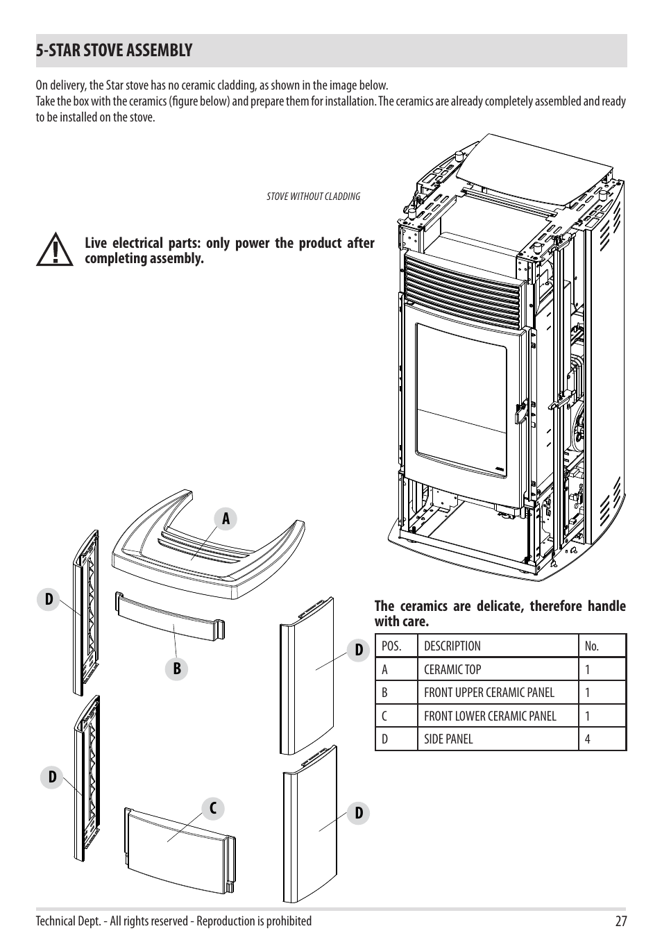 Star stove assembly | MCZ Ego 2.0 AIR User Manual | Page 29 / 75