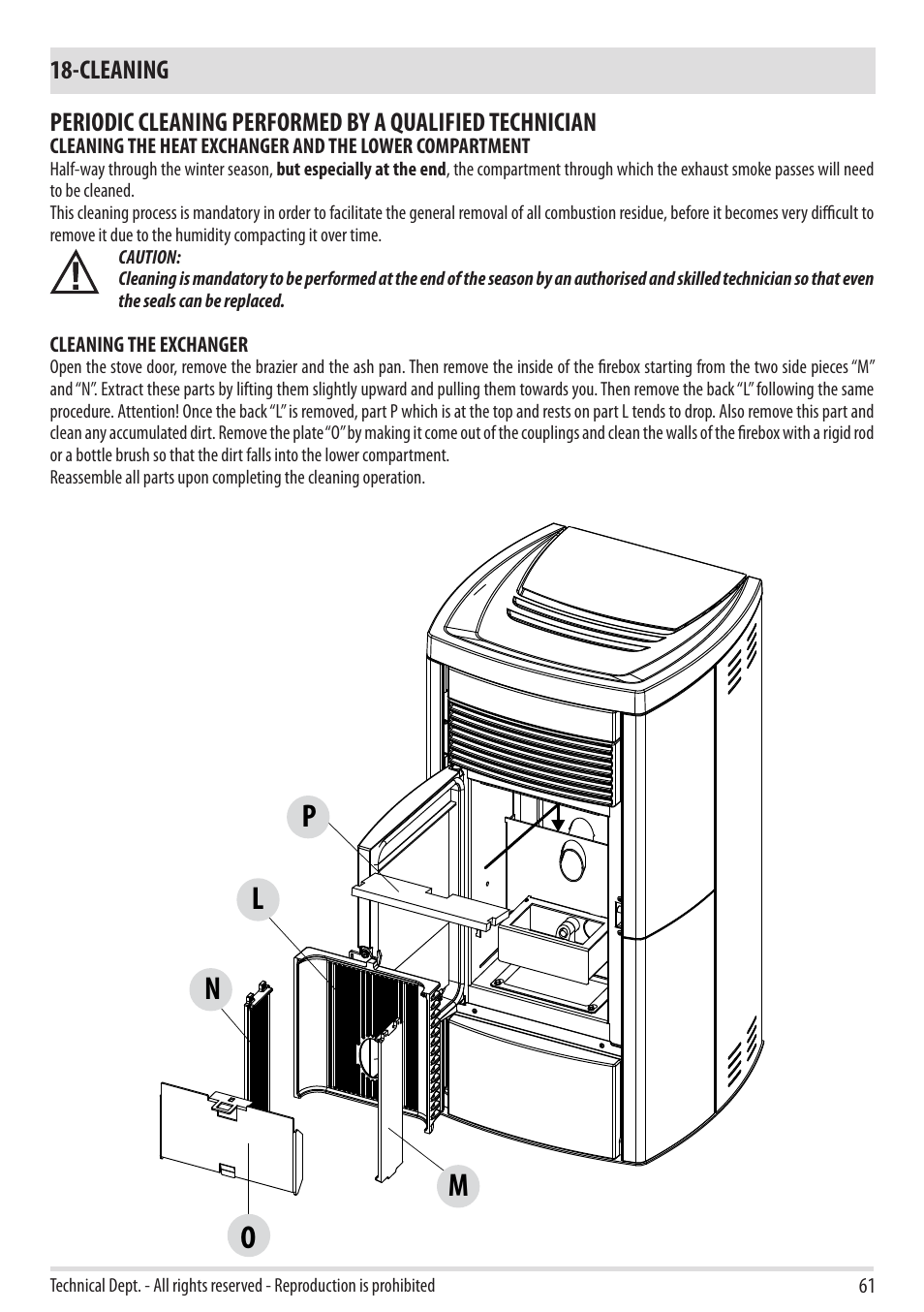 Pl n o m, Cleaning | MCZ Ego 2.0 AIR User Manual | Page 63 / 75