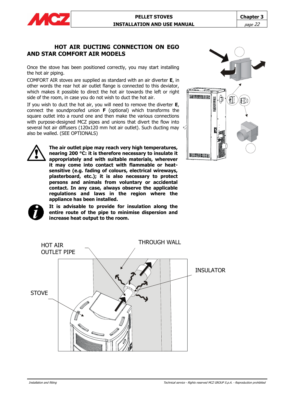MCZ Ego AIR User Manual | Page 22 / 60