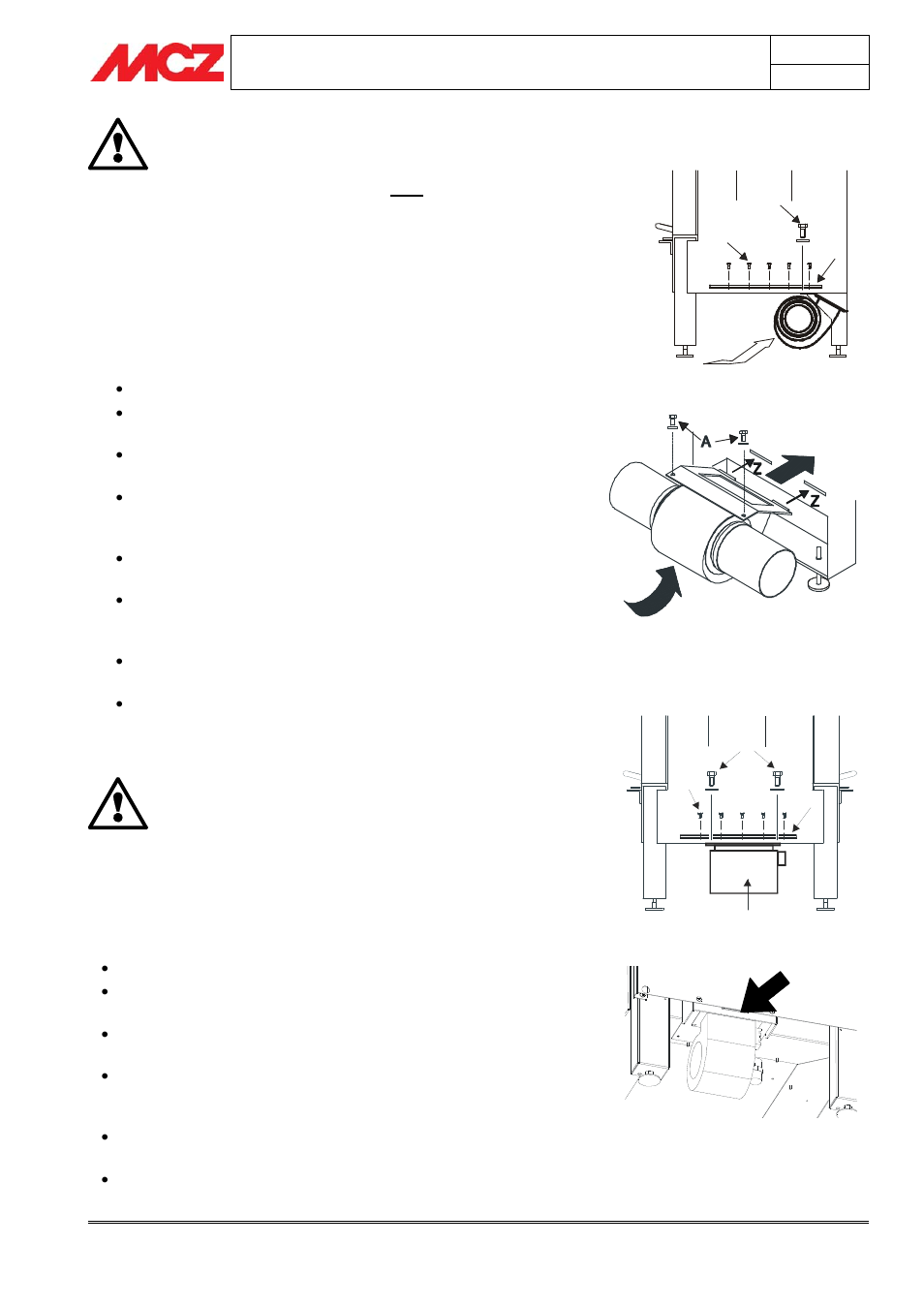 Forced ventilation kit 180 m, H (only b70) | MCZ FC700-715 - 180+180 m3/h User Manual | Page 7 / 17