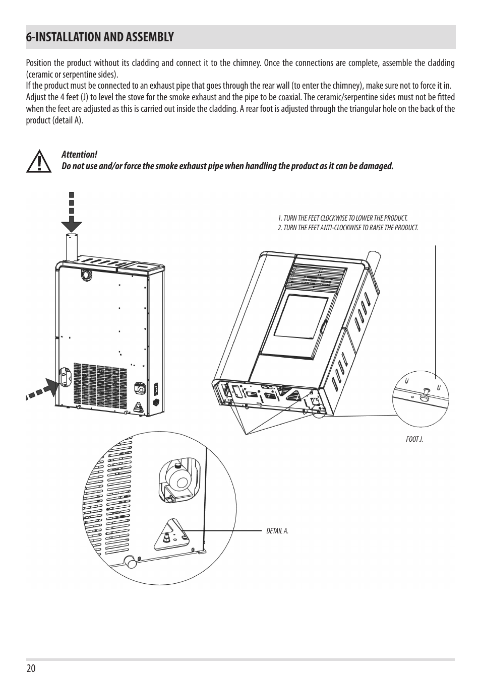 Installation and assembly | MCZ Flair User Manual | Page 22 / 60