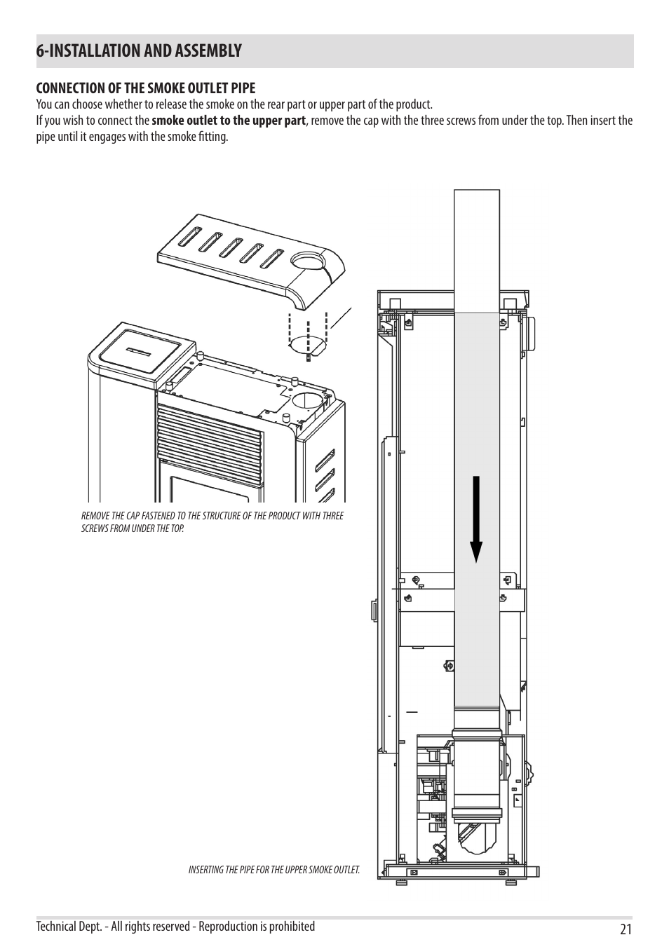 Installation and assembly | MCZ Flair User Manual | Page 23 / 60